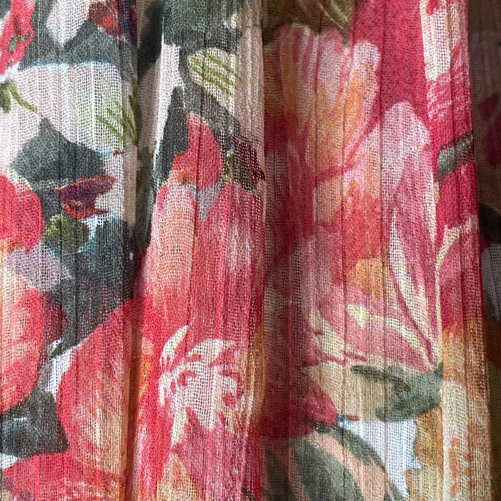 Mango Floral Maxi Dress Size 2 XS NWT Belted Long Sleeve Romantic Garden Party - Picture 6 of 10